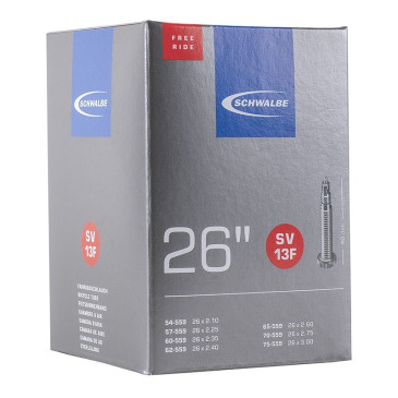 CHAMBRE A AIR VELO 26 x 54-75 SCHWALBE FREERIDE CLIK VALVE 40MM (54-75x559) (SCV13F) 4026495478533