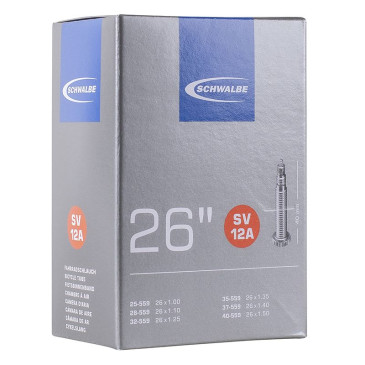CHAMBRE A AIR VELO 26 x 1.00-1.50 SCHWALBE AIRPLUS VALVE PRESTA 40mm (25-40x559) (SV12A) 4026495099141
