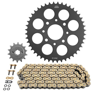 KIT CHAINE ADAPTABLE HONDA 125 XL V VARADERO 2000>2016 520 14x44 (DIAM COURONNE 58/90/8.5-10.5) (DEMULTIPLICATION ORIGINE) -JT SPROCKETS/DID- 3667385005432