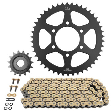 KIT CHAINE ADAPTABLE KAWASAKI 650 KLE VERSYS 2007>2016, KLE VERSYS ABS 2017>2021 520 15x46 (DIAM COURONNE 80/104/10.5) (DEMULTIPLICATION ORIGINE) -JT SPROCKETS/DID- 3667385005586
