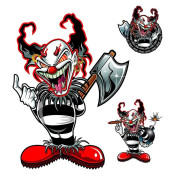 STICKER LETHAL THREAT KILLER CLOWN SET (15x20cm) (LT88703) 3700948158333