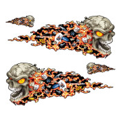 STICKER LETHAL THREAT EXPLODING SKULL (15x20cm) (LT88042) 3700948158357