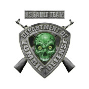 STICKER LETHAL THREAT ZOMBIE DEFENSE GREEN (15x20cm) (LT88095) 3700948178621