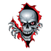STICKER LETHAL THREAT RIP SKULL (7x11cm) (RC00032) 3700948178577