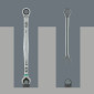 CLE MIXTE/PLATE A CLIQUET WERA 6007 JOKER 13 mm VERSION LONGUE 245 mm (AVEC FONCTION RETENUE) CHROME MOLY (VENDU A L'UNITE) -MARQUE ALLEMANDE POUR LES ATELIERS- 4013288233349