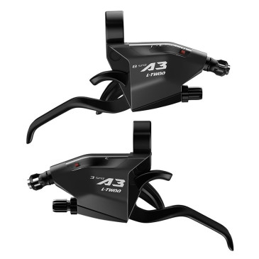 LEVIER/MANETTE VTT PATIN LTWOO 3 x 8V. NOIR V-BRAKE COMPATIBLE SHIMANO (PAIRE) 3700948310649