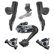 GROUPE ROUTE LTWOO 2x12/11/10V. eRX SERIES DISQUE HYDRAULIQUE CARBONE NOIR (DERAILLEURS AVANT ET ARRIERE - MANETTES DROITE ET GAUCHE - ETRIERS AVANT ET ARRIERE - BATTERIE) 3667385007849