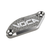 COUVERCLE DE MAITRE CYLINDRE DE FREIN 50 A BOITE VOCA POUR DERBI 50 SENDA/RIEJU 50 MRT/SHERCO 50 XE, XM/APRILIA 50 SX, RX GRIS ALUMINIUM CNC