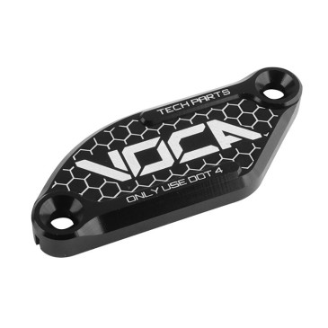 COUVERCLE DE MAITRE CYLINDRE DE FREIN 50 A BOITE VOCA POUR DERBI 50 SENDA DRD 2006>/RIEJU 50 MRT/SHERCO 50 SE-R, SM-R/APRILIA 50 SX, RX NOIR ALUMINIUM CNC -J.JUAN-