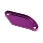 COUVERCLE DE MAITRE CYLINDRE DE FREIN 50 A BOITE VOCA POUR DERBI 50 SENDA DRD 2006>/RIEJU 50 MRT/SHERCO 50 SE-R, SM-R/APRILIA 50 SX, RX VIOLET ALUMINIUM CNC -J.JUAN-