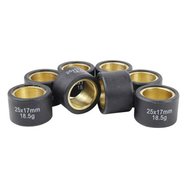 GALET/ROULEAU MAXISCOOTER MAGNETI MARELLI 25x17 18,5g (x8) POUR PIAGGIO 400-500 MP3, 500 X9 EVOLUTION/PEUGEOT 500 SATELIS/APRILIA 500 ATLANTIC/GILERA 500 NEXUS 8050947965698