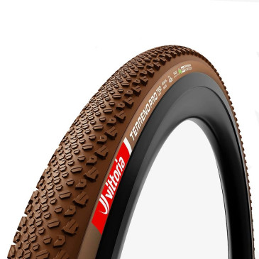 PNEU GRAVEL 700 X 45 VITTORIA TERRENO PRO T50 MIXED RACE MARRON FONCE/MARRON TUBELESS READY TS (45-622) RENFORCE ANTI-CREVAISON -COMPATIBLE HOOKLESS- 8022530037549