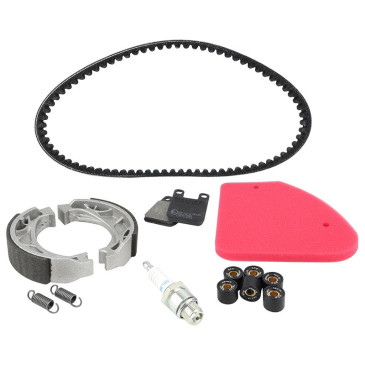 KIT ENTRETIEN SCOOT ADAPTABLE PEUGEOT 50 TKR (FREIN AV AJP), TREKKER (FREIN AV AJP), SPEEDFIGHT (FREIN AV AJP), BUXY (FREIN AV AJP) (PACK 6 PIECES) -SELECTION P2R PREMIUM- 3700948088173