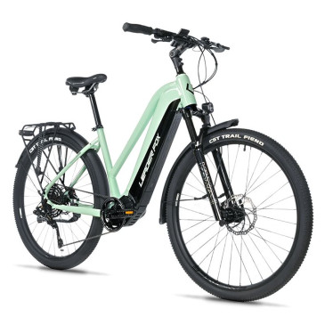VELO ELECTRIQUE/VAE VTC 28 LEADER FOX BARNET 2025 FEMME VERT D'EAU 9V MOTEUR CENTRAL BAFANG M510 36V 95Nm BATTERIE 20Ah (18'' - H46cm - TAILLE M - POUR ADULTE DE 168cm à 178cm) 8592826103727