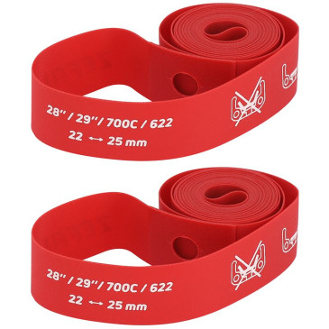 FOND DE JANTE ZEFAL ROUE 700C/VTT 29" HAUTE PRESSION EN 22 mm ROUGE (VENDU A LA PAIRE) 3420586603971
