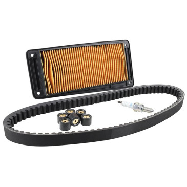 KIT ENTRETIEN MAXISCOOTER ADAPTABLE SYM 125 GTS 2005>2009, 125 GTS EVO 2013>2014 (PACK 4 PIECES) -SELECTION P2R STANDARD- 3667385007795