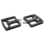 PEDALE VTT / BMX NEWTON ALU NOIR ANODISE 9/16" A ROULEMENT (PAIRE) 106x100mm 3700948310106