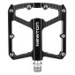 PEDALE VTT / BMX NEWTON ALU NOIR ANODISE 9/16" A ROULEMENT (PAIRE) 106x100mm 3700948310106