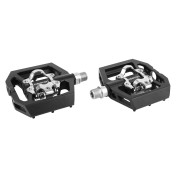 PEDALE VTT NEWTON ALU NOIR ANODISE 9/16" A ROULEMENT (COMPATIBLE CALE SHIMANO) (PAIRE) 105x95x23 mm 3700948310120