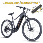 VELO ELECTRIQUE/VAE VTT 29 LEADER FOX KENT 2025 GRIS MAT 9V MOTEUR CENTRAL BAFANG M510 36V 95Nm BATTERIE 20Ah (19,5'' - H50cm - TAILLE M - POUR ADULTE DE 178cm à 185cm)