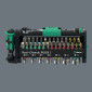 MINI CLIQUET, PORTE EMBOUT WERA TOOL CHECK PLUS 1 1/4 AVEC DOUILLES ET EMBOUT NOIR/VERT (SET 39 PIECES) -MARQUE ALLEMANDE POUR LES ATELIERS- 4013288234896