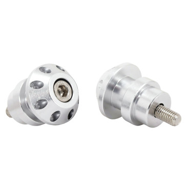 DIABOLO FOR PADDOCK STAND M8 SILVER- FOR HONDA/SUZUKI (WITH CHC CONTERSUNK SCREW) -AVOC- (PAIR) 3700948100738