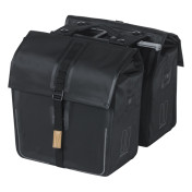SACOCHE ARRIERE VELO DOUBLE BASIL URBAN DRY 50L NOIR 100% WATERPROOF (31,5x16x32cm) - FIXATION SYSTEME MIK (COMPATIBLE AVEC 157030 INCLUS) 8715019184628