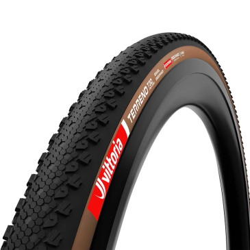 PNEU GRAVEL 700 X 45 VITTORIA TERRENO T30 NOIR/MARRON TUBELESS READY TS (45-622) COMPATIBLE VAE 8022530036993