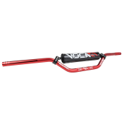 HANDLEBAR FOR 50cc MOTORBIKE VOCA CROSS - ALUMINIUM T6 - Ø22,2mm W 805mm H94mm - RED WITH PAD BLACK 3700948184479