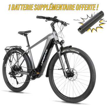 VELO ELECTRIQUE/VAE VTC 28 LEADER FOX BARNET 2025 HOMME GRIS 9V MOTEUR CENTRAL BAFANG M510 36V 95Nm BATTERIE 20Ah (19'' - h48cm - TAILLE L - POUR ADULTE DE 178cm à 185cm) 8592826101501