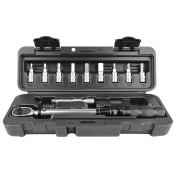 CLE DYNAMOMETRIQUE 1/4 SERRAGE DE 2 A 25 Nm AVEC DOUILLES ALLEN (DIAM DE 3 à 10 mm), TORX (T20 / 25 / 30) ET RALLONGE (LIVREE DANS UNE MALETTE) -P2R- 3700948311578