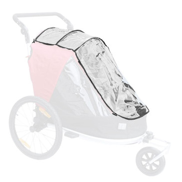 REMORQUE VELO ENFANT - POUSSETTE COUVERTE 2 PLACES EN ALU MAXI 36Kg COLORI ROUGE AVEC ROUES 20" -FIXATION AXE DE ROUE - LIVRE AVEC ROUE AVANT ET POIGNEE FREIN - PLIABLE SANS OUTIL - L0.80m x l0.70m 3667385008693