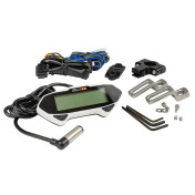 COMPTEUR STAGE 6 DIGITAL MULTIFONCTIONS RACING BLANC BRANCHEMENT SUR BATTERIE (VITESSE, DISTANCE, COMPTE-TOUR, ESSENCE, CLIGNOTANTS) 4051272042560