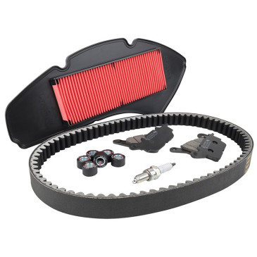 KIT ENTRETIEN MAXISCOOTER ADAPTABLE YAMAHA 125 N-MAX 2015>2020 PLAQUETTE ORGANIQUE (PACK 6 PIECES) -SELECTION P2R- 3667385008440