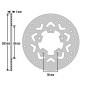 DISQUE DE FREIN ADAPTABLE KYMCO 50 AGILITY 2008>2015 R16/4T AV, 50 AGILITY PLUS 2014> 2T AV, 125 PEOPLE 2003> AV (EXT 260 mm - INT 88 mm - 5 TROUS) (DF4080A) -NEWFREN- 8025832189114