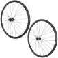ROUES GRAVEL / ROUTE DISQUE 700 DT SWISS PRC1800 CARBONE CENTERLOCK AXE TRAVERSANT 12/100 ET 12/142mm CASSETTE SHIMANO 10/11/12V NOIR (HAUTEUR JANTE 35mm) (VENDU A LA PAIRE) 3667385008969