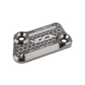 COUVERCLE DE MAITRE CYLINDRE DE FREIN 50 A BOITE VOCA POUR RIEJU 50 RR, MRX, SMX, MRT GRIS ALUMINIUM CNC -AJP- 3667385006989