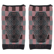 PROTECTION GENOUILLERES VTT SERYT CHECKER ANTIBACTERIEN, ANTIDERAPANTE, SANS COUTURE DAMIER GRIS/MARRON M (VENDU A LA PAIRE) 300 g -CE EN 1621.1 NIVEAU 1- 8054045280349