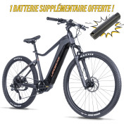 VELO ELECTRIQUE/VAE VTT 29 LEADER FOX KENT 2025 GRIS MAT 9V MOTEUR CENTRAL BAFANG M510 36V 95Nm BATTERIE 20Ah (17,5'' - H44,5cm - TAILLE M - POUR ADULTE DE 168cm à 178cm) 8592826103192