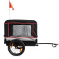 REMORQUE VELO UTILITAIRE MAXI 50Kg (DIMENSIONS L 138 x L 71x H70 cm) AVEC ROUES 16" x 3 FIXATION TIGE DE SELLE - POUR TRANSPORT ANIMAUX - REMORQUE LIVREE AVEC BACHE 3667385008884