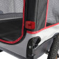 REMORQUE VELO UTILITAIRE MAXI 50Kg (DIMENSIONS L 138 x L 71x H70 cm) AVEC ROUES 16" x 3 FIXATION TIGE DE SELLE - POUR TRANSPORT ANIMAUX - REMORQUE LIVREE AVEC BACHE 3667385008884