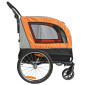 REMORQUE VELO UTILITAIRE FOND RIGIDE (DIMENSIONS L 134 x L 57.5 x H 95 cm) AVEC ROUES 20" x 2.4 FIXATION AXE DE ROUE - POUR TRANSPORT ANIMAUX - REMORQUE LIVREE AVEC BACHE 3700948300695