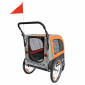 REMORQUE VELO UTILITAIRE FOND RIGIDE (DIMENSIONS L 134 x L 57.5 x H 95 cm) AVEC ROUES 20" x 2.4 FIXATION AXE DE ROUE - POUR TRANSPORT ANIMAUX - REMORQUE LIVREE AVEC BACHE 3700948300695