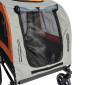 REMORQUE VELO UTILITAIRE FOND RIGIDE (DIMENSIONS L 134 x L 57.5 x H 95 cm) AVEC ROUES 20" x 2.4 FIXATION AXE DE ROUE - POUR TRANSPORT ANIMAUX - REMORQUE LIVREE AVEC BACHE 3700948300695