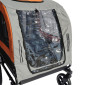 REMORQUE VELO UTILITAIRE FOND RIGIDE (DIMENSIONS L 134 x L 57.5 x H 95 cm) AVEC ROUES 20" x 2.4 FIXATION AXE DE ROUE - POUR TRANSPORT ANIMAUX - REMORQUE LIVREE AVEC BACHE 3700948300695