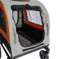 REMORQUE VELO UTILITAIRE FOND RIGIDE (DIMENSIONS L 134 x L 57.5 x H 95 cm) AVEC ROUES 20" x 2.4 FIXATION AXE DE ROUE - POUR TRANSPORT ANIMAUX - REMORQUE LIVREE AVEC BACHE 3700948300695