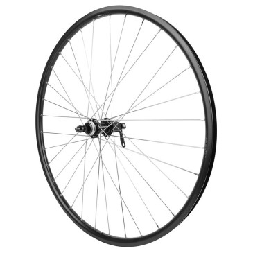 ROUE VTC DISQUE BLOCAGE 700 x 35 - 28" ER20 ARRIERE NOIR MOYEU SHIMANO ACERA QC400 11/10/9V CENTERLOCK RAYON INOX JANTE 19C 32 RAYONS 3700948145296