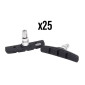 PORTE PATIN FREIN VTT V-BRAKE A VIS SYMETRIC ELVEDES 70mm NOIR (BOITE DE 25 PAIRES) 8716706008517