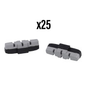 PORTE PATIN FREIN CITY / VAE A CARTOUCHE ELVEDES POUR MAGURA HS11/33 SUR JANTE ALUMINIUM 55 mm GRIS (BOITE DE 25 PAIRES) -GOMME RESISTANTE- 8716706029185