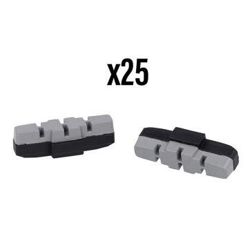 PORTE PATIN FREIN CITY / VAE A CARTOUCHE ELVEDES POUR MAGURA HS11/33 SUR JANTE ALUMINIUM 55 mm GRIS (1 PAIRE) -GOMME RESISTANTE- 8716706029185